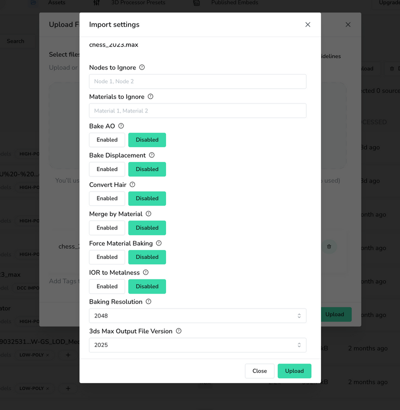 RapidCompact DCCI v1 Settings