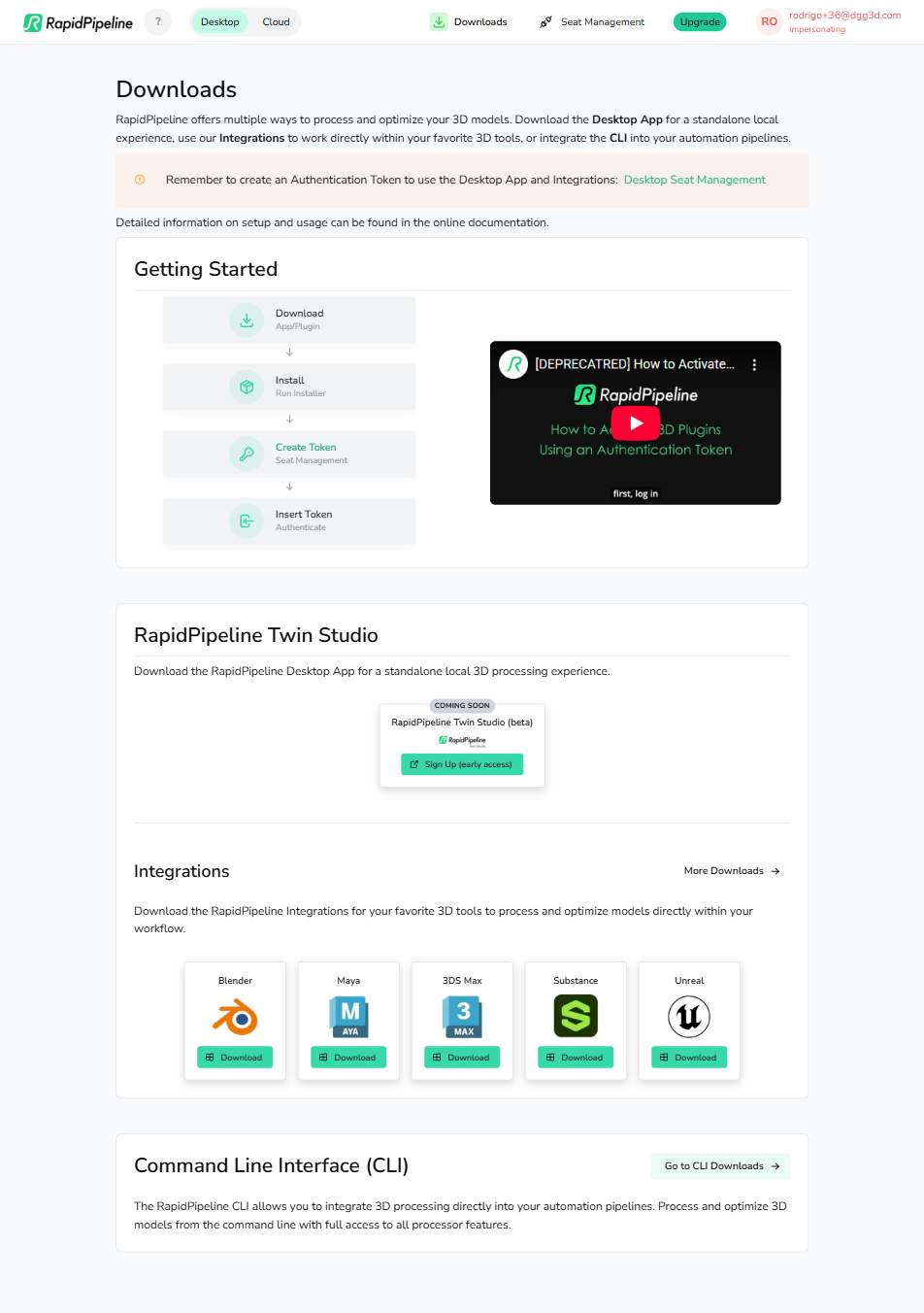 Web Platform Updates | RapidPipeline Docs