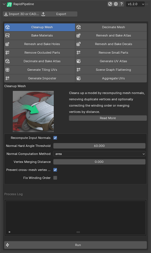Actions interface in Blender