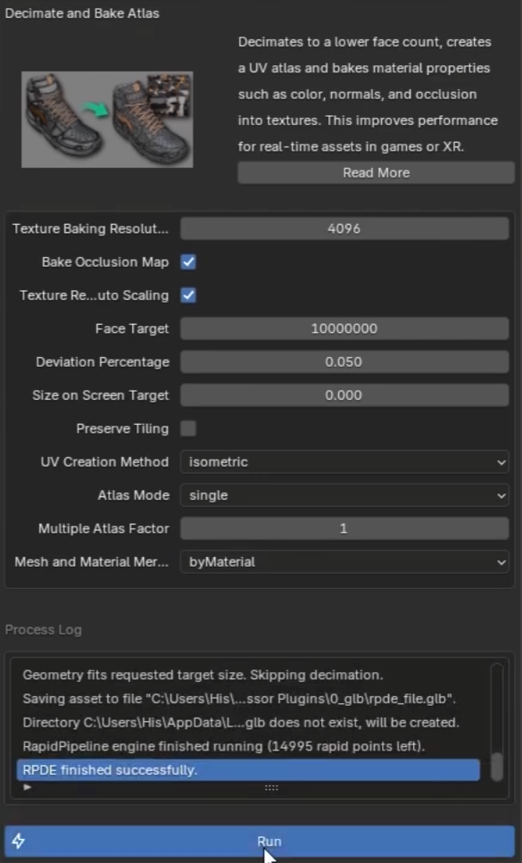 Screenshot of the Action UI in Blender