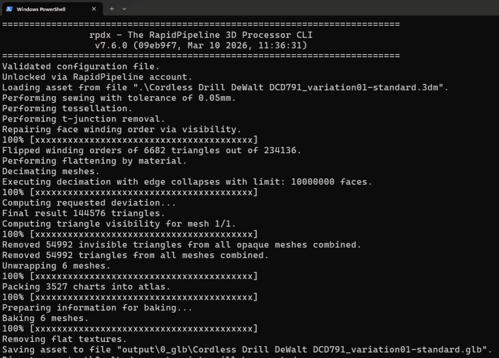 Screenshot of the CLI dialog
