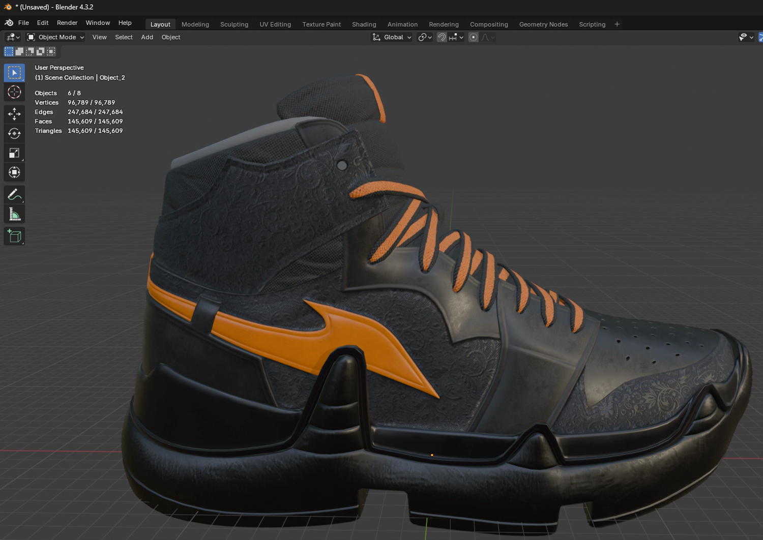 Screenshot of the input model