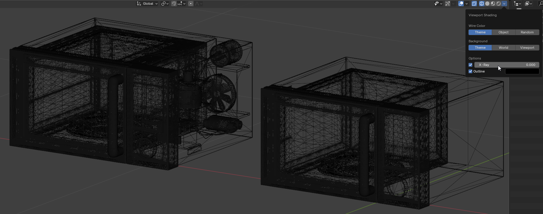 Screenshot of the input model