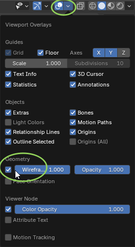 Screenshot of the input model
