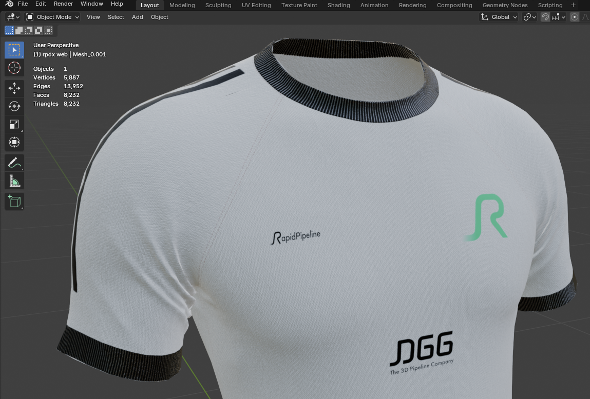 Screenshot of output with Statistics enabled