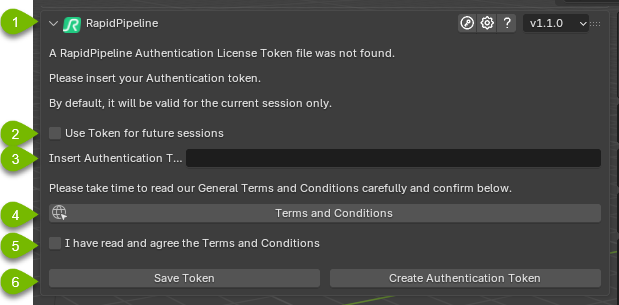 RapidPipeline Blender Add-On: Token Installation