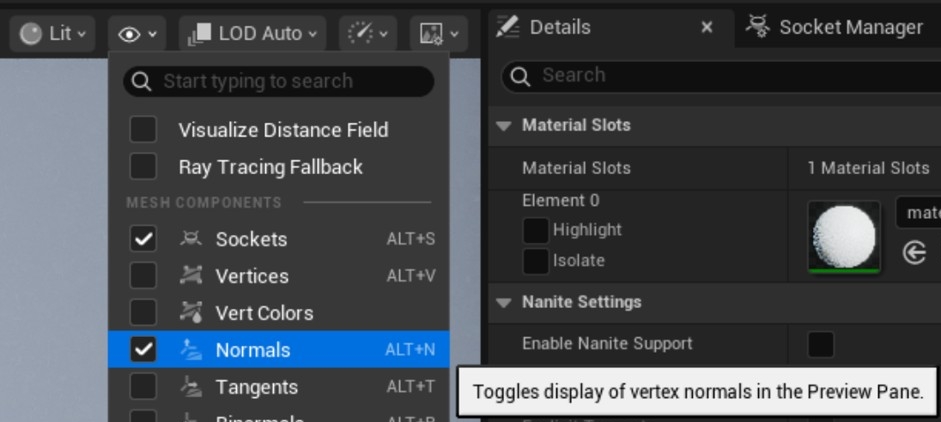 Screenshot of the input model