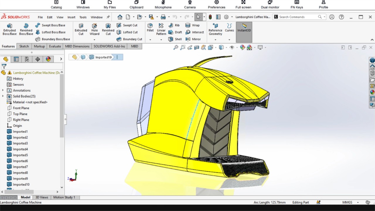 Screenshot of the input model