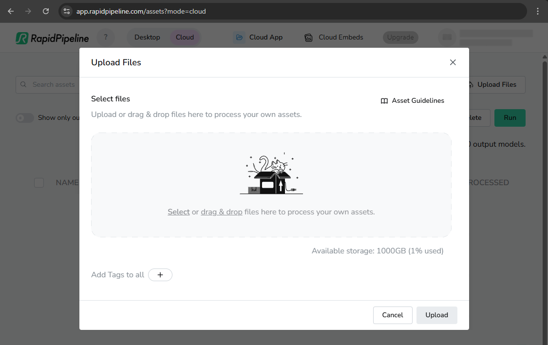 File Selector dialog
