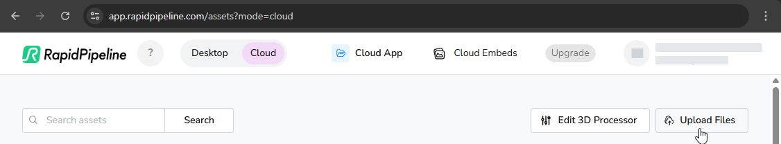 Upload Files button
