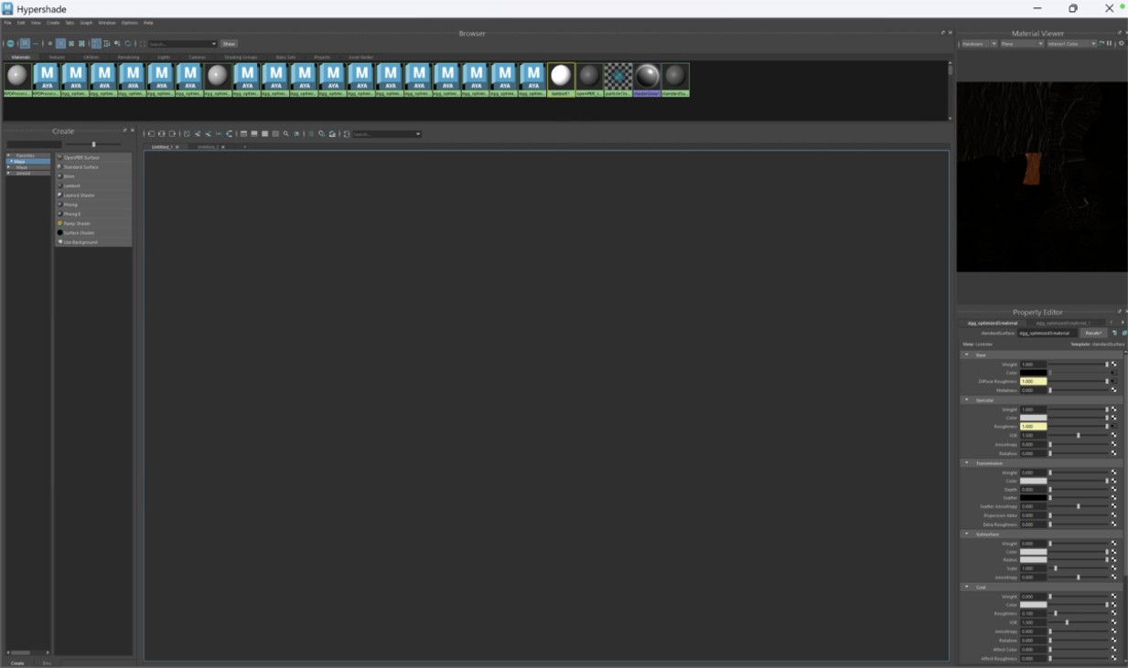 Screenshot of the input model