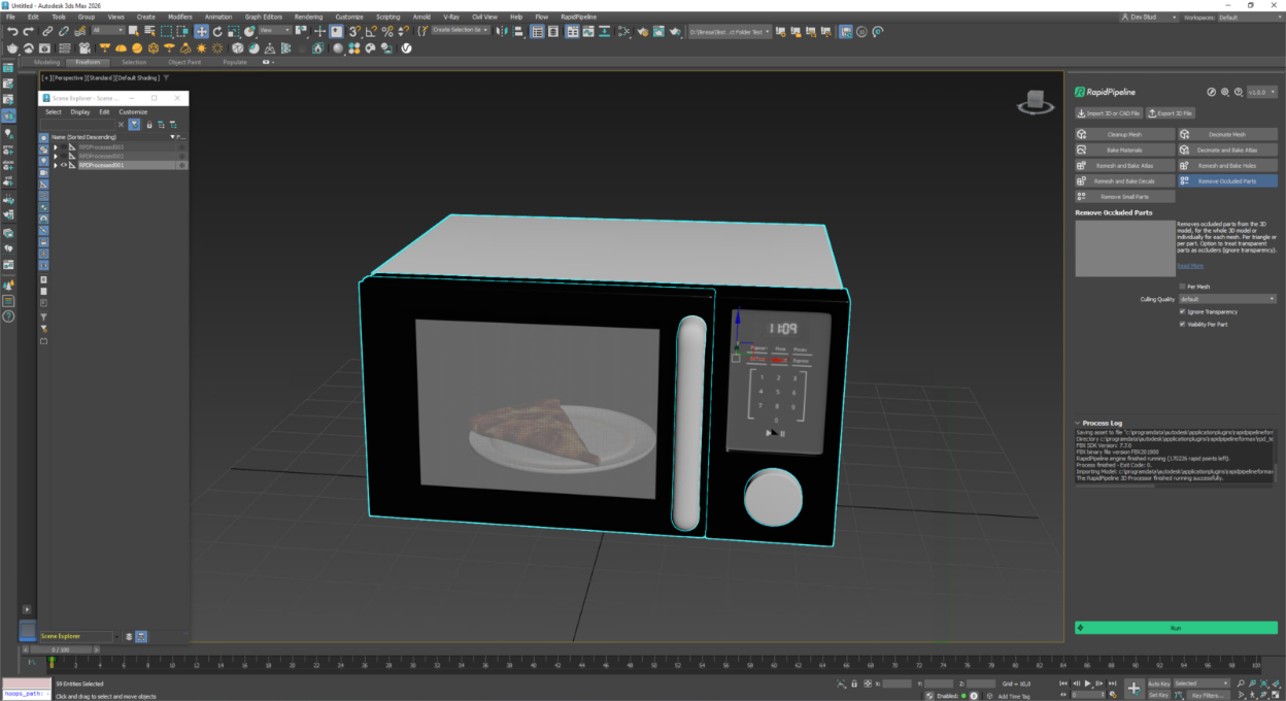 Screenshot of the input model