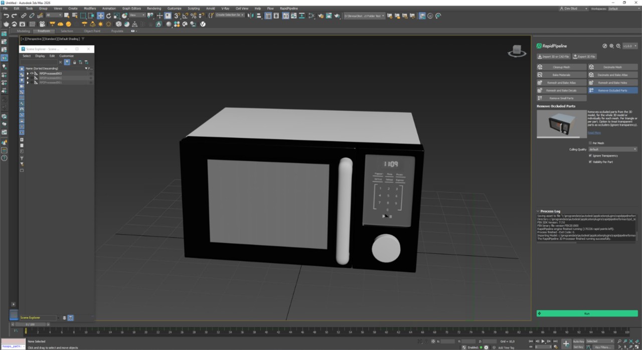Screenshot of the input model