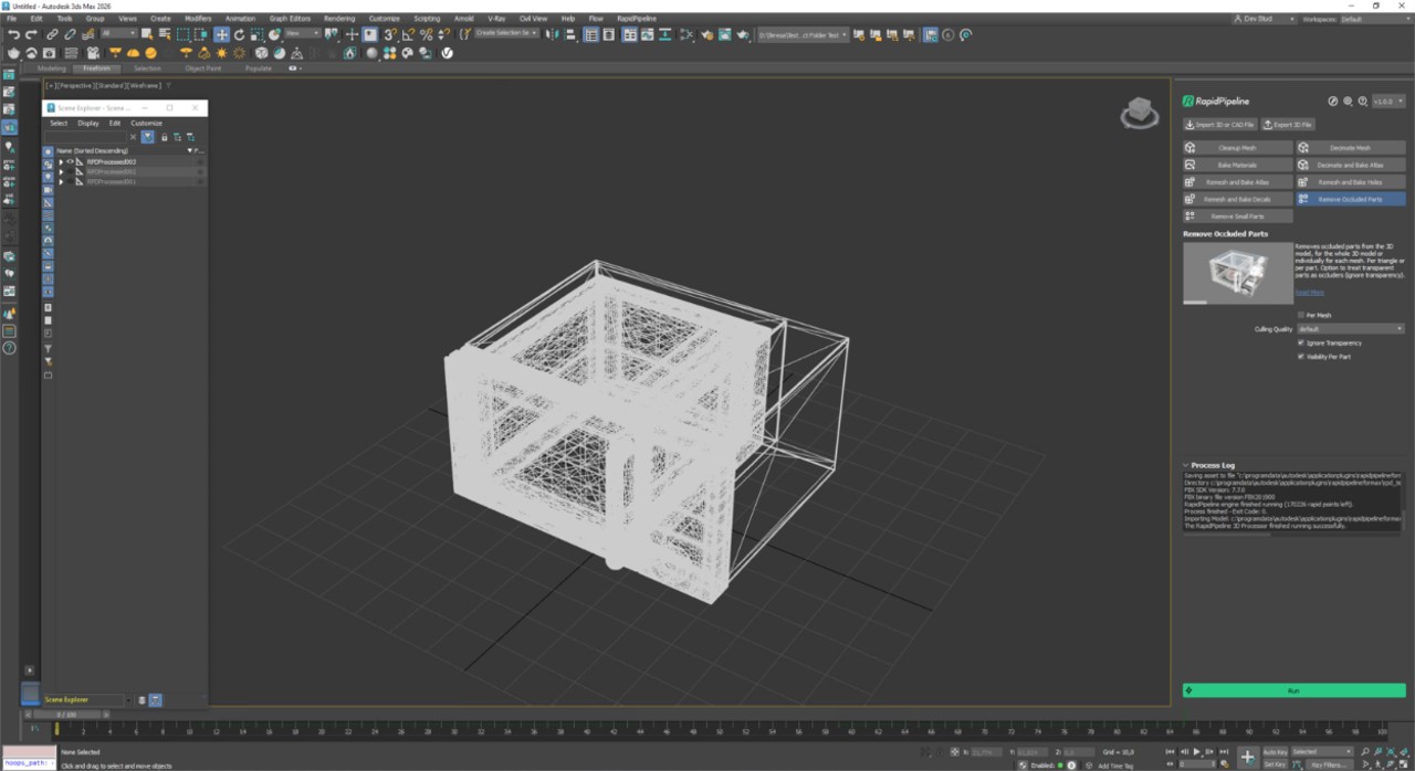 Screenshot of the input model