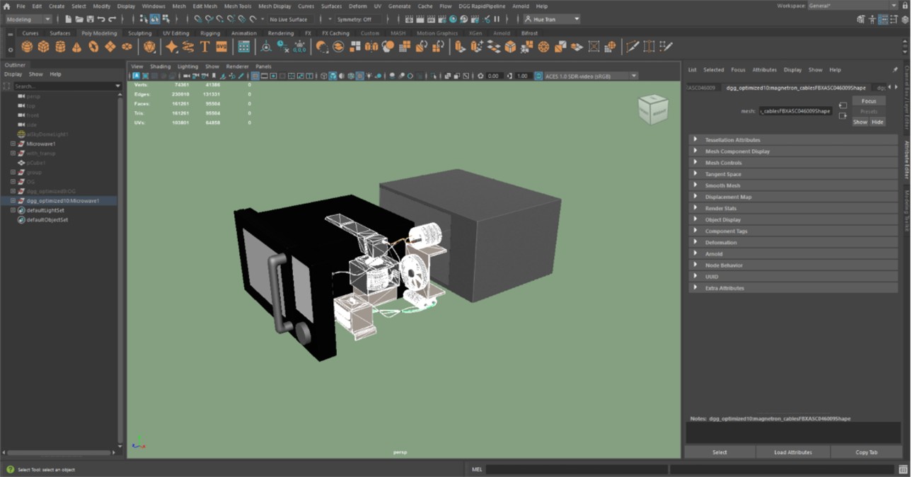 Screenshot of the input model