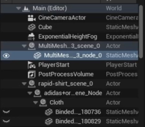 Screenshot of the input model