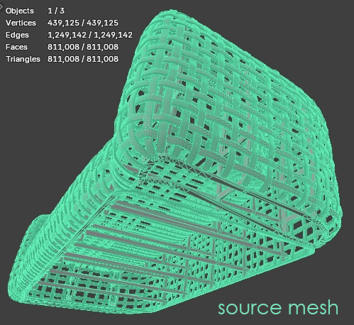 Resolution results for the shrinkwrap remesher