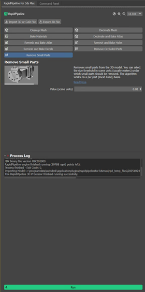 Screenshot of the input model