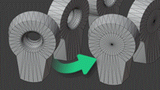 illustration for RapidPipeline action "Defeature Solid Holes (Feature Preview)"